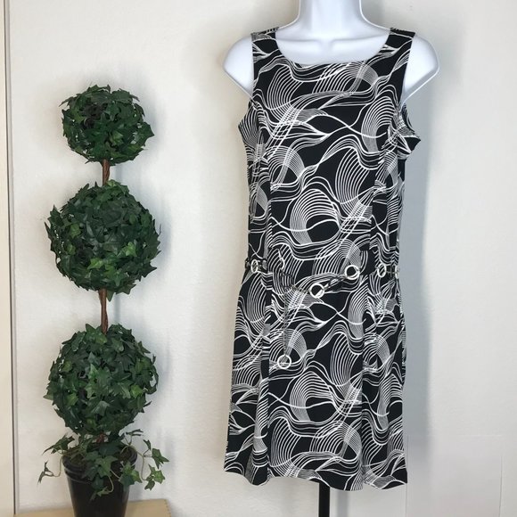 Y2K Vintage Limited Too Sleeveless Dress | Black/White | Medium - Picture 11 of 11
